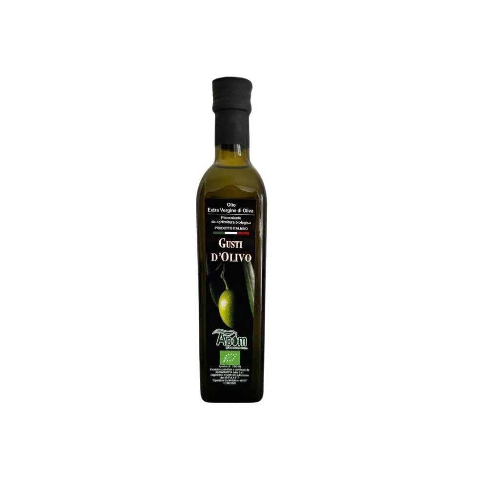 Olio EVO Biologico Gusti d'Olivo - Bottiglia 0,5L
