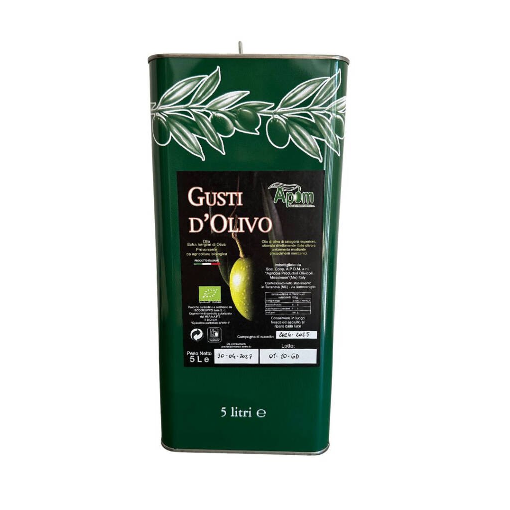 Olio EVO Biologico Gusti d'Olivo - Latta 5L