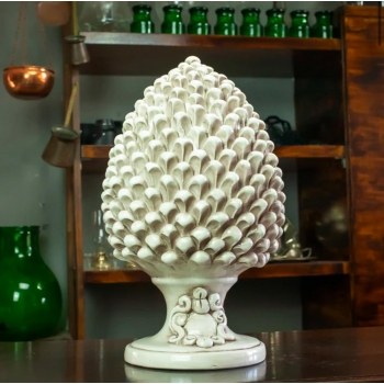 Pigna ceramica cm 40 Bianco Antico