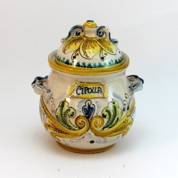 Portacipolla in ceramica blu