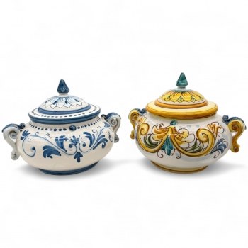 Portabiscotti ceramica con manici