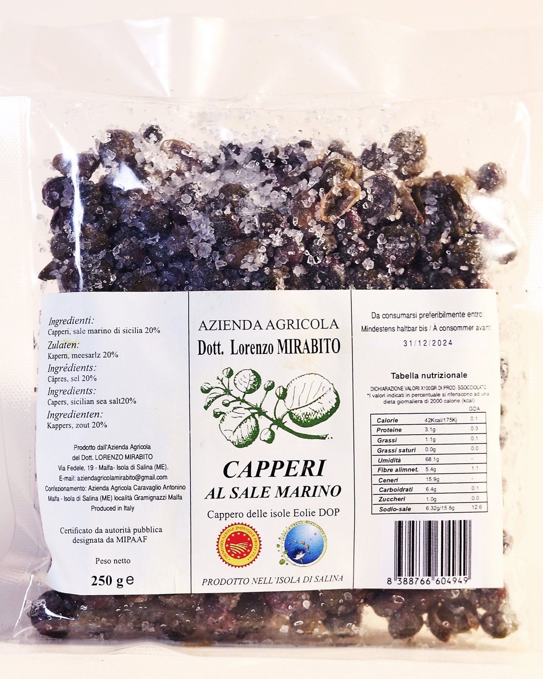 Capperi Misti delle Isole Eolie DOP di Salina
