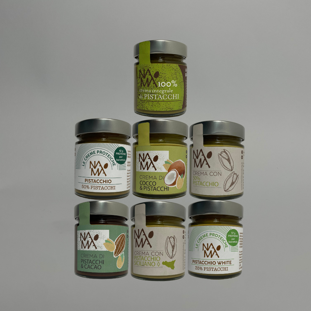 Box al Pistacchio con 8 Creme Spalmabili Diverse