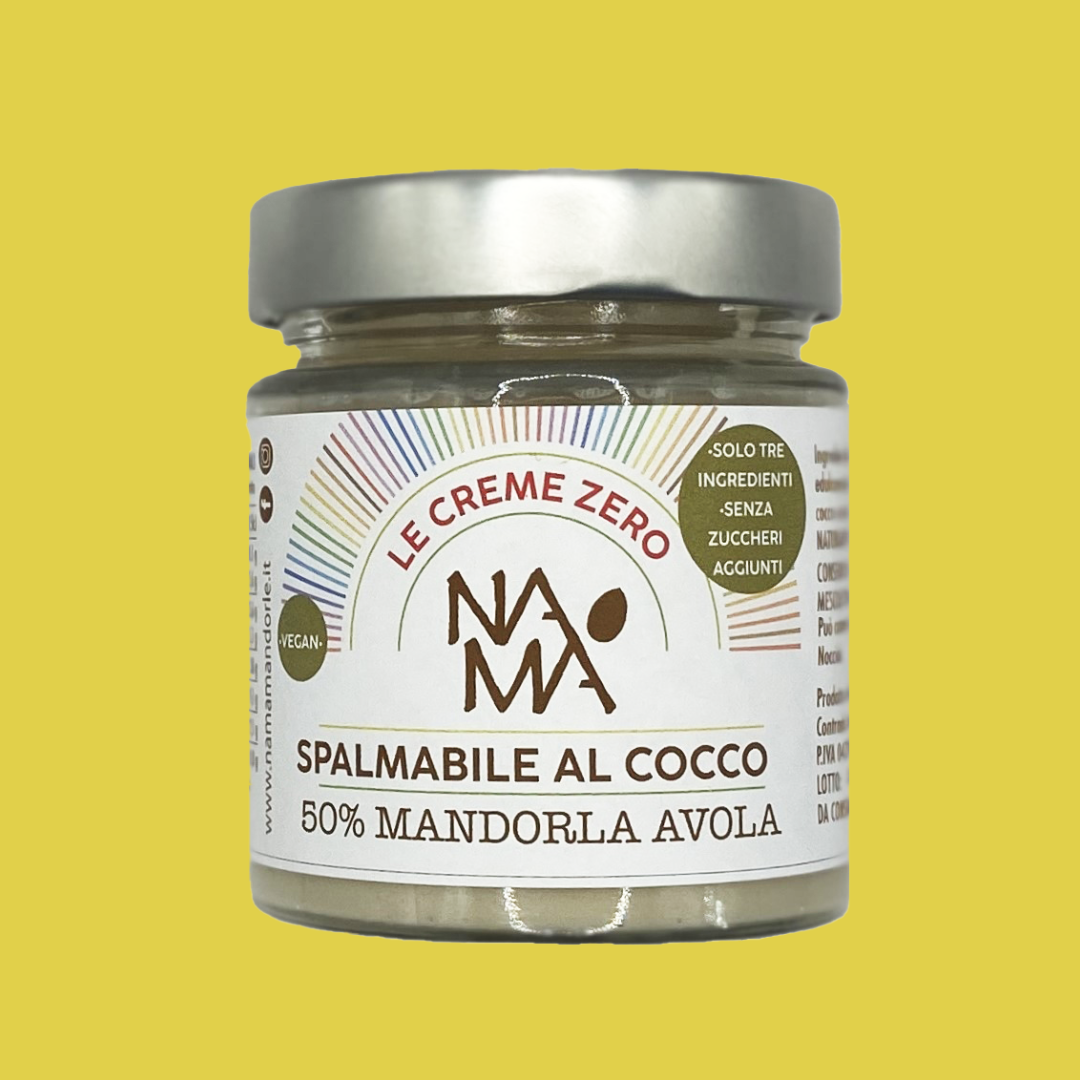 Crema Cocco e Mandorle, Zero Zuccheri e Glutine