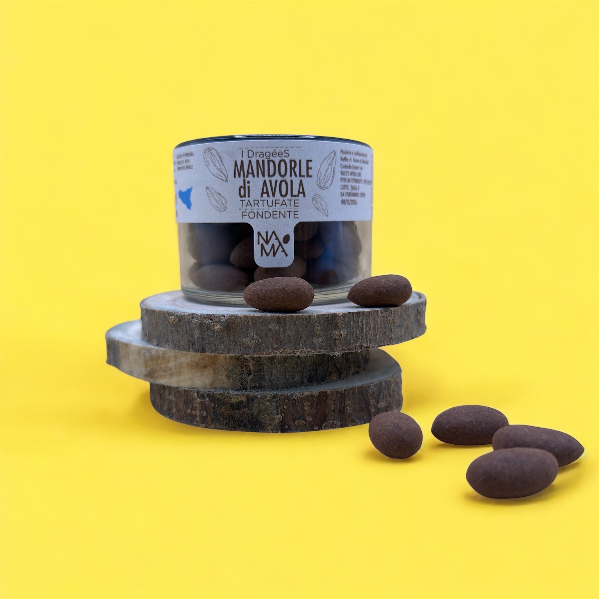 Mandorle Tartufate Avola al Cioccolato Fondente