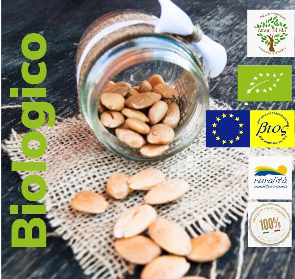 Mandorle di Avola Biologiche, Pelate e Tostate