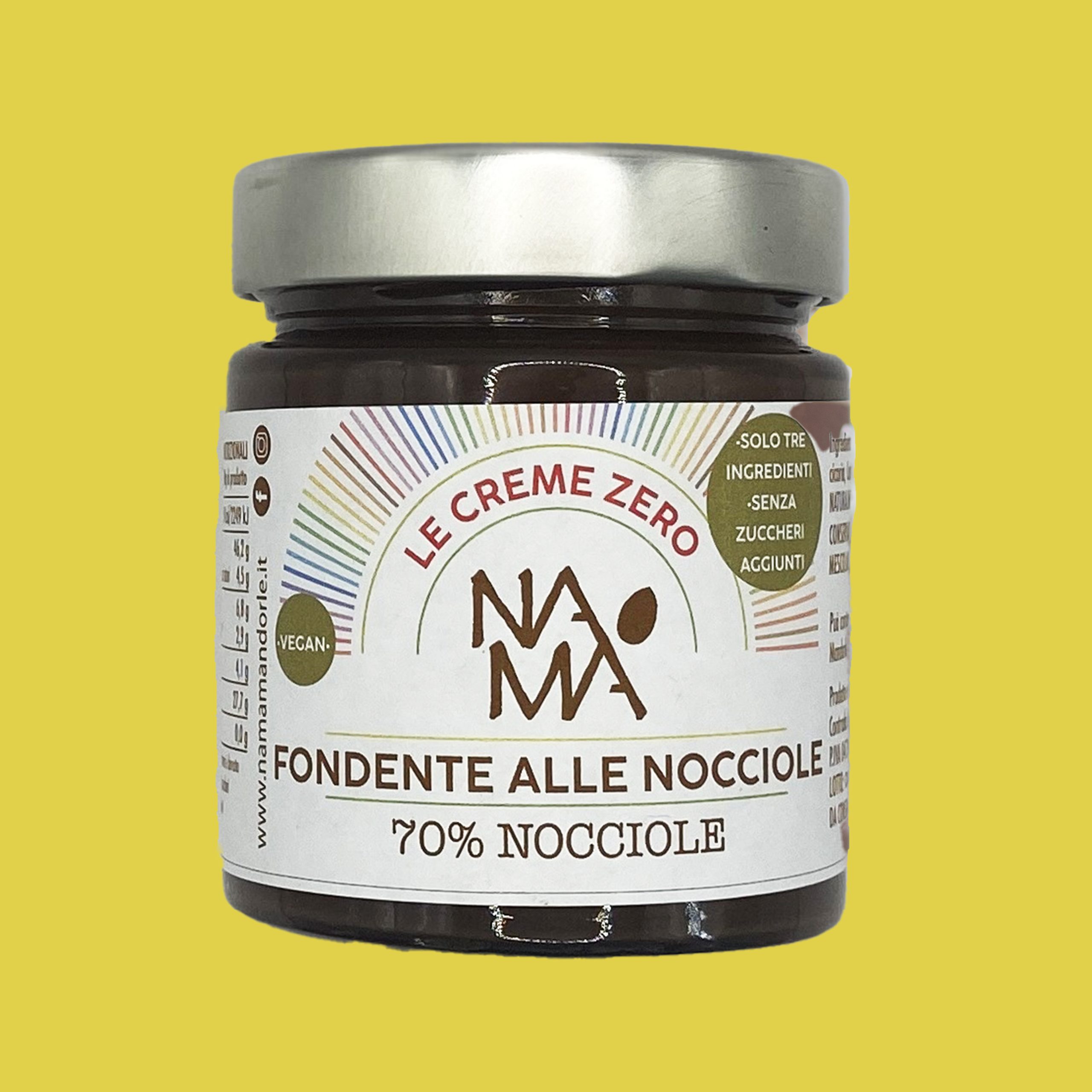 Crema Cacao Fondente e Nocciole, Zero Zuccheri Aggiunti