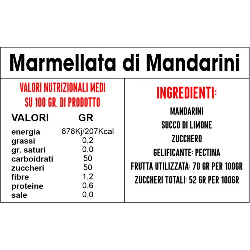 MARMELLATA DI MANDARINI