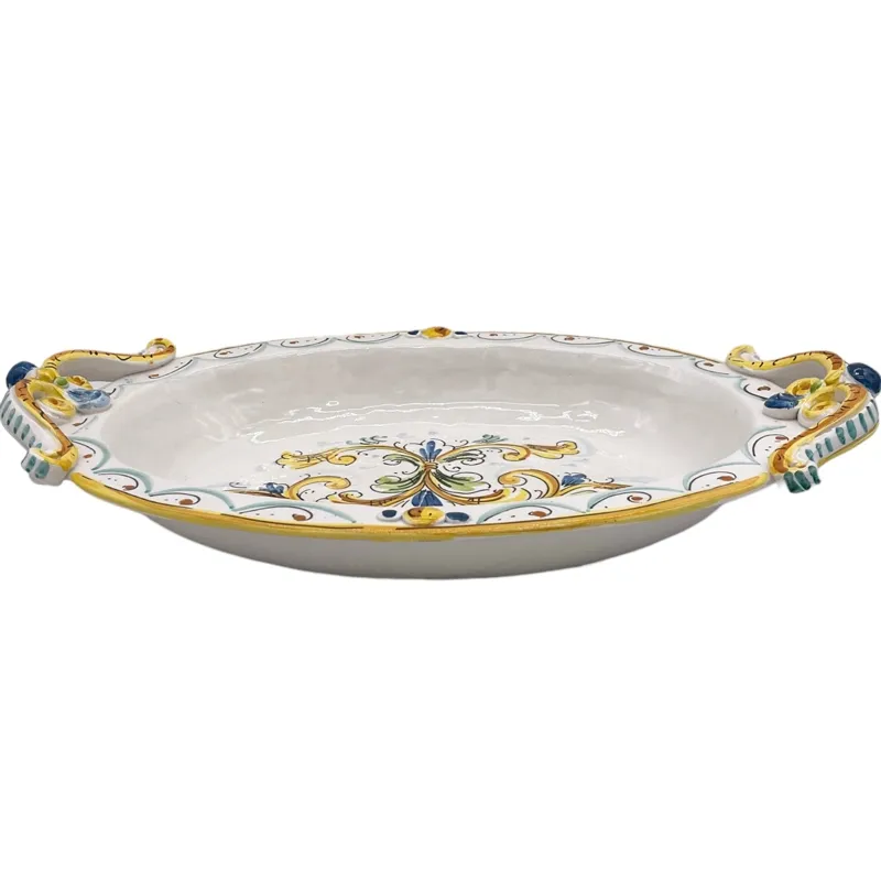 Centrotavola in ceramica ovale grande
