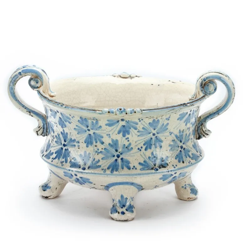 Centrotavola in ceramica con piedi