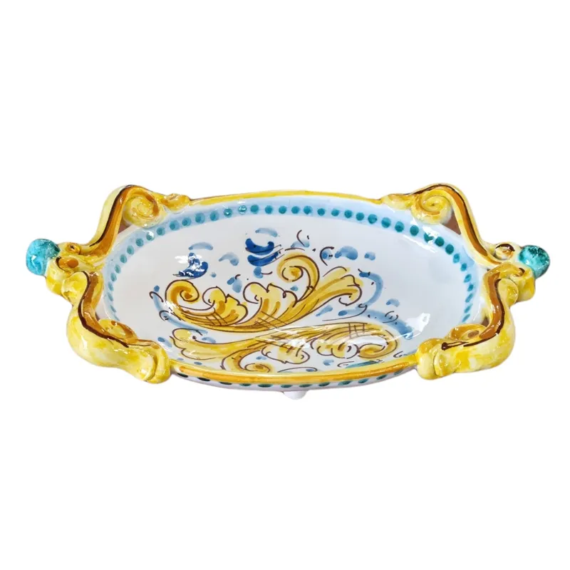 Centrotavola in ceramica ovale piccolo