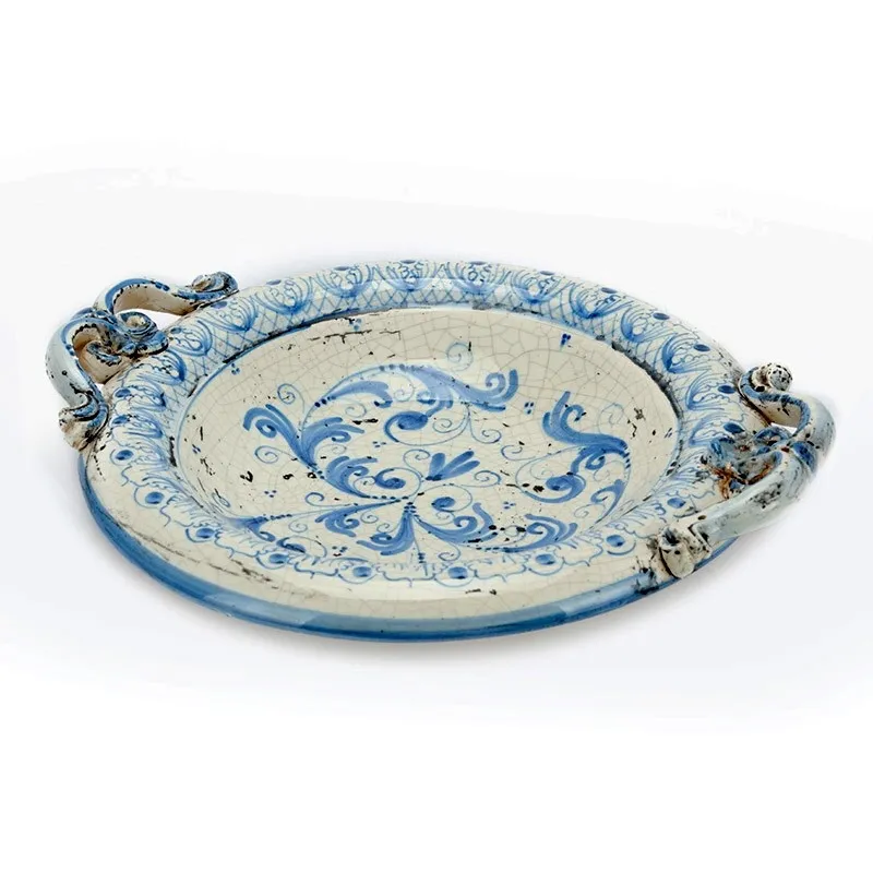 Centrotavola in ceramica tondo liscio BL
