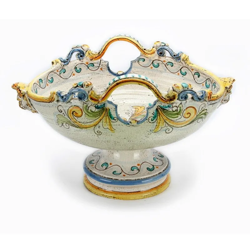 Centrotavola in ceramica ovale Trionfo gi
