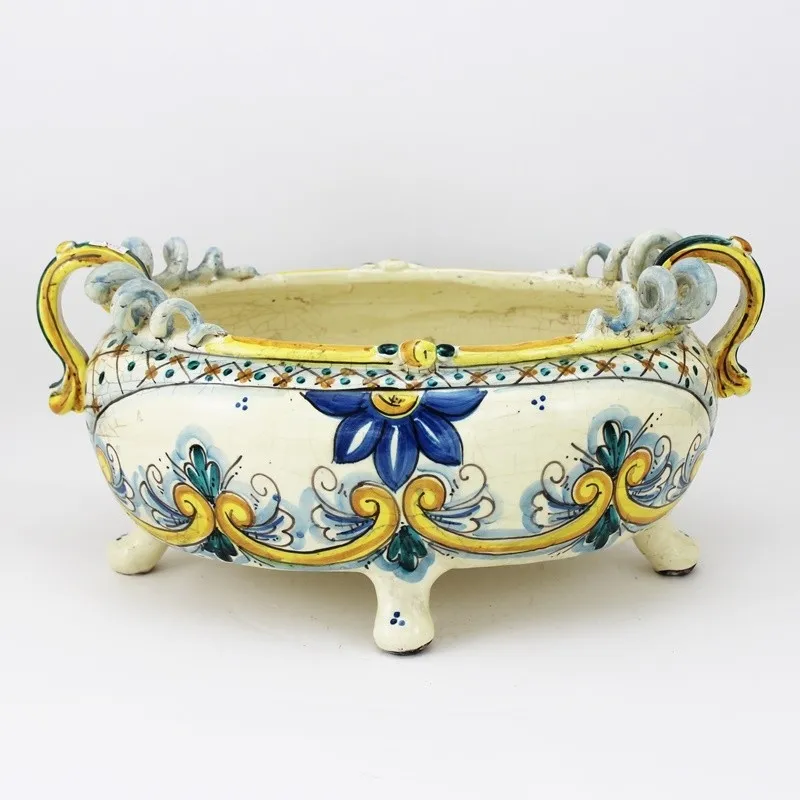 Centrotavola ceramica Ovale Torciglioni cm 45