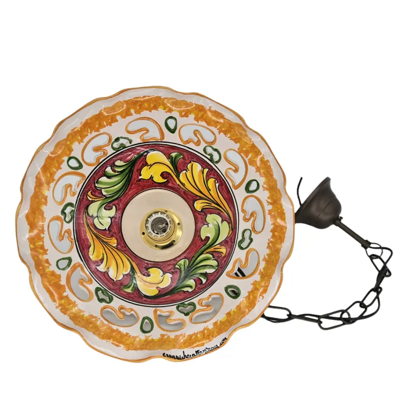 Lampadario ceramica completo cm 35 – Vari Decori