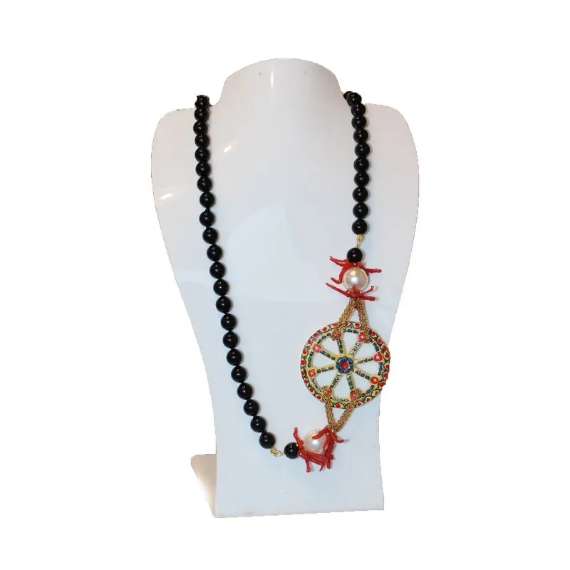 Collana con Ruota ceramica Caltagirone