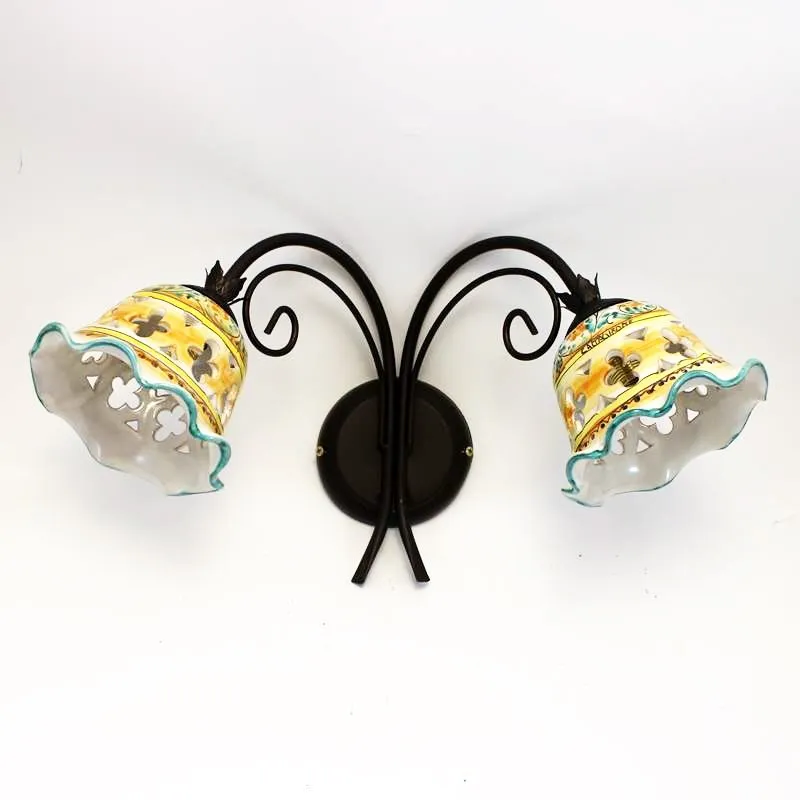 Applique Piccolo Coppa ceramica 2 luci