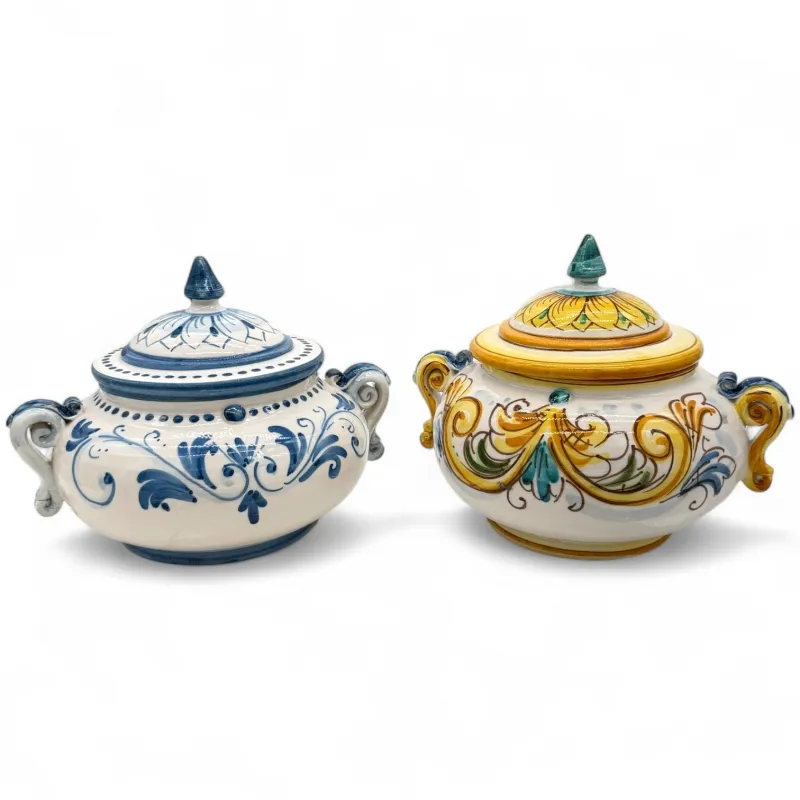 Portabiscotti ceramica con manici cm 25