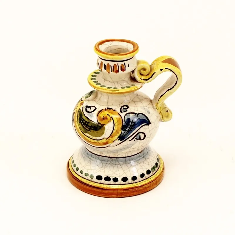 Mini Candelabro ceramica con manico.