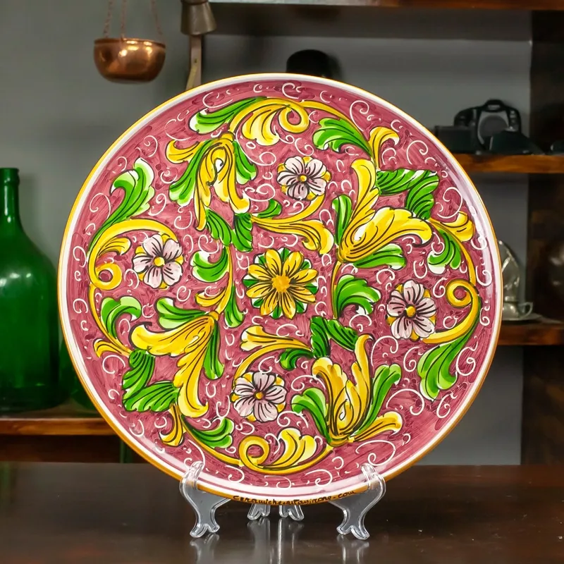 Piatto ceramica Caltagirone da cm 43 Bo