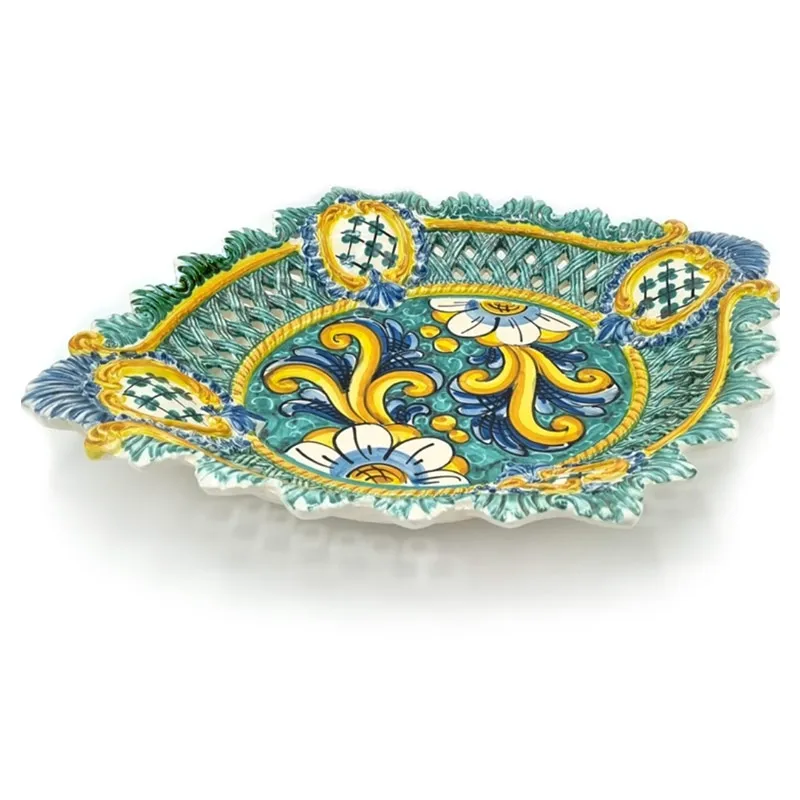 Centrotavola ceramica Caltagirone Traforato 45 CM - Vari decori