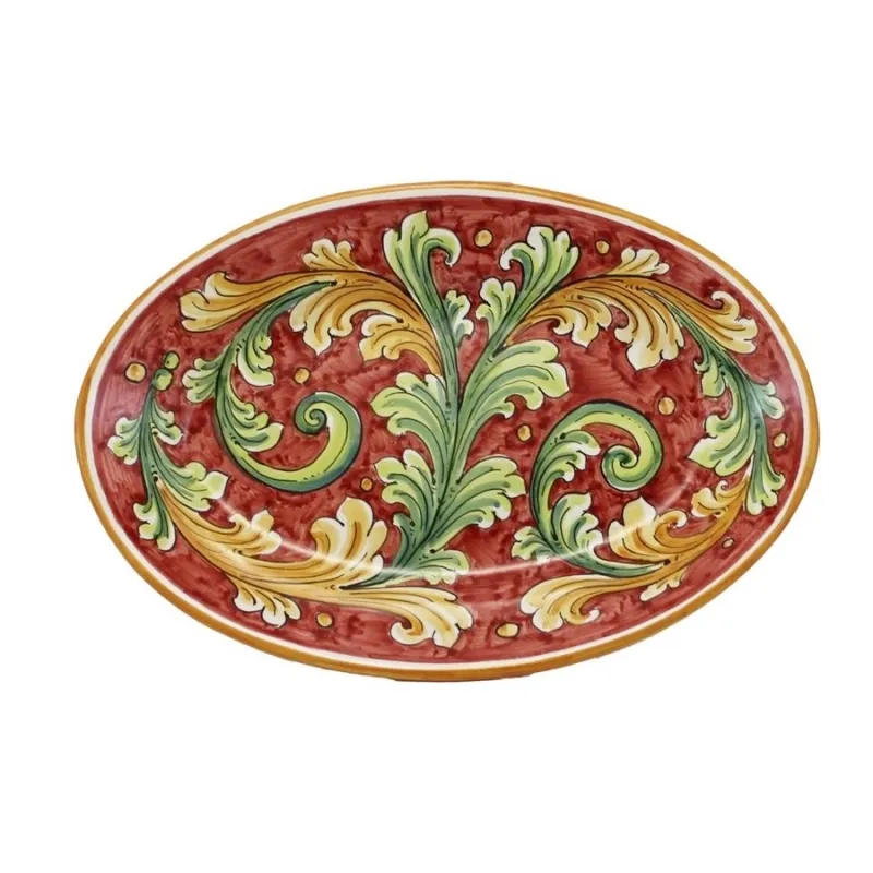 Piatto Ovale Ceramica Caltagirone cm 40 - Vari Decori