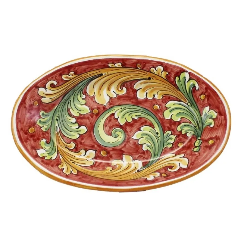 Piatto Ovale Ceramica Caltagirone cm 30 - Vari Decori