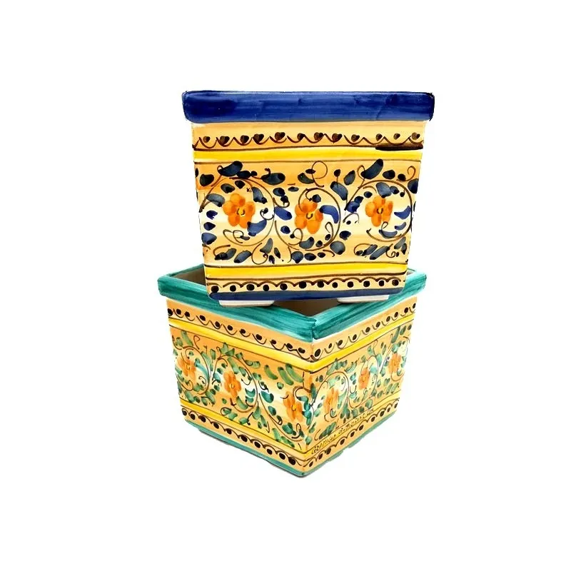 Portavaso Quadro Ceramica Di Caltagirone cm 20 x 20
