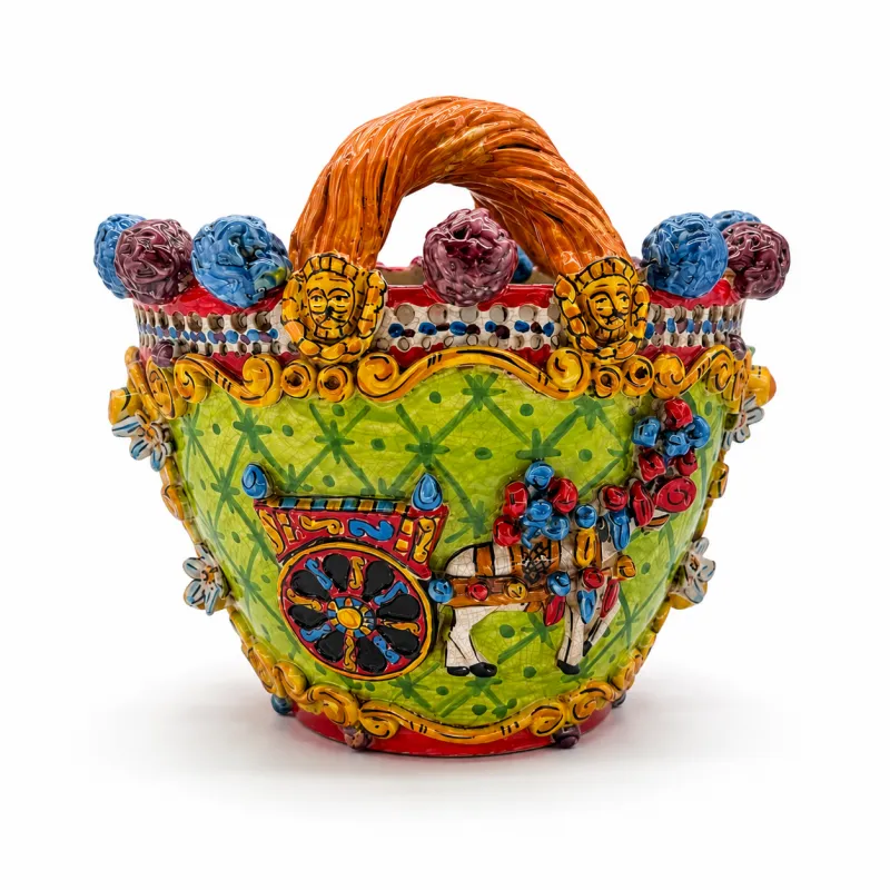 Borsa in Ceramica Carretto con manici cm 38