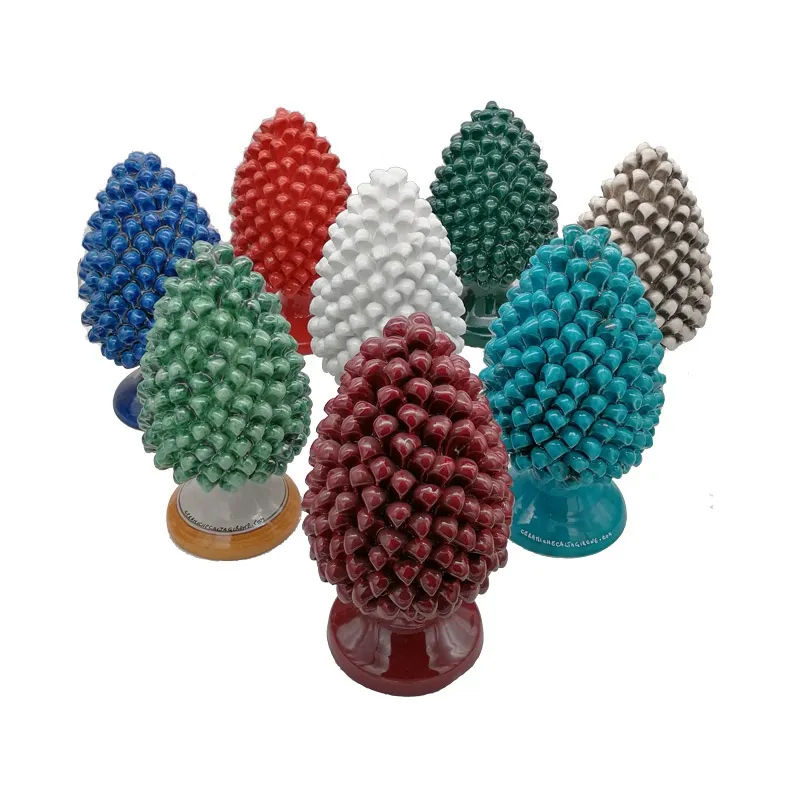 Pigna Ceramica cm 30 Siciliana di Caltagirone - Vari colori