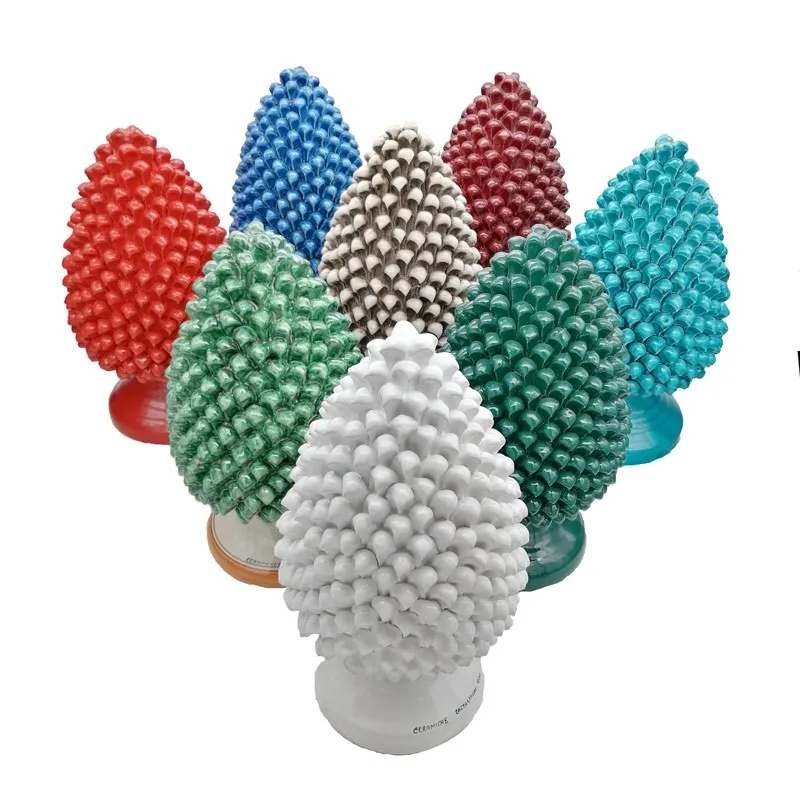 Pigna Ceramica cm 40 Siciliana di Caltagirone - Vari colori