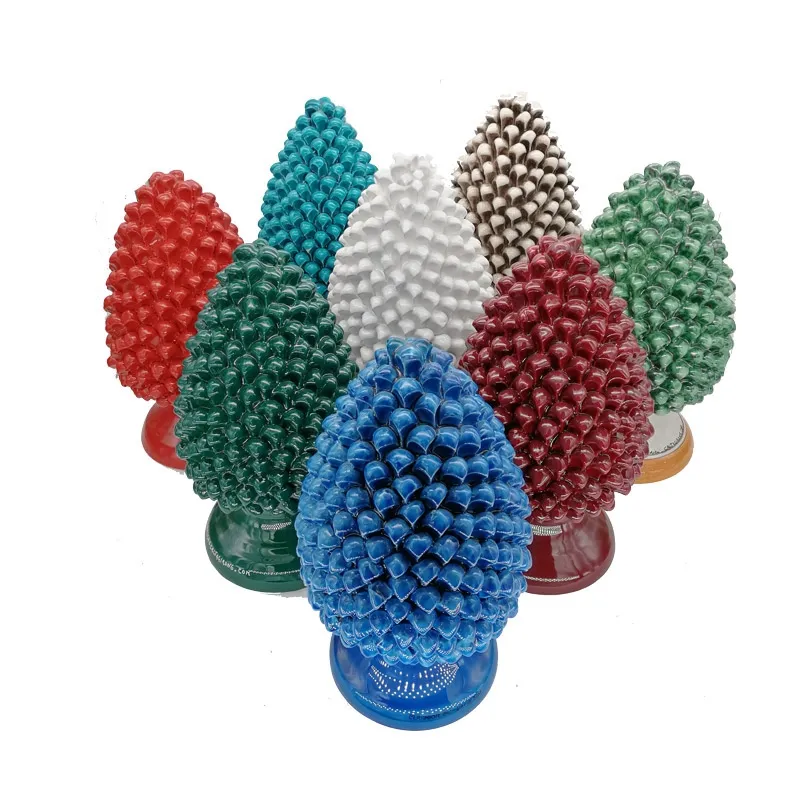Pigna Ceramica cm 35 Siciliana di Caltagirone - Vari colori