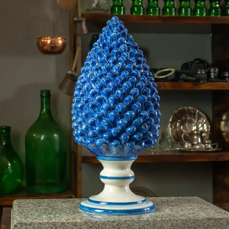 Pigna Ceramica cm 55 Caltagirone Blu