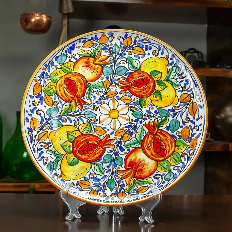 Piatto Ceramica Caltagirone Melograni cm 43