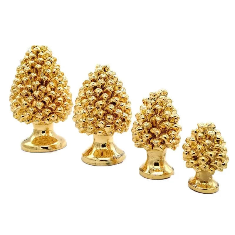 Pigne in Ceramica cm 10-25 Oro serie “Luxury Gold”- Varie Misure