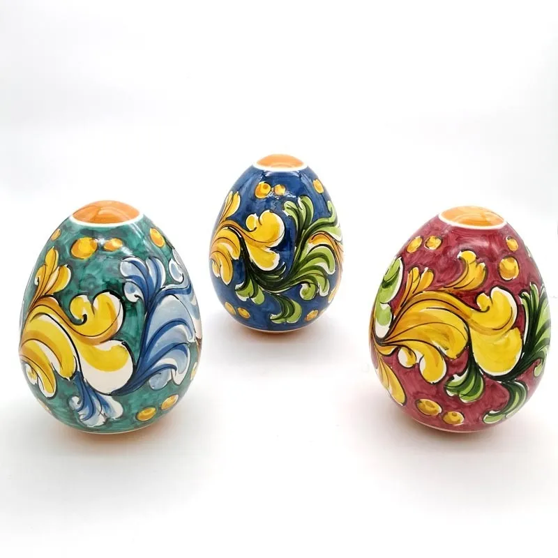 Uova in Ceramica Siciliana di Caltagirone cm 20