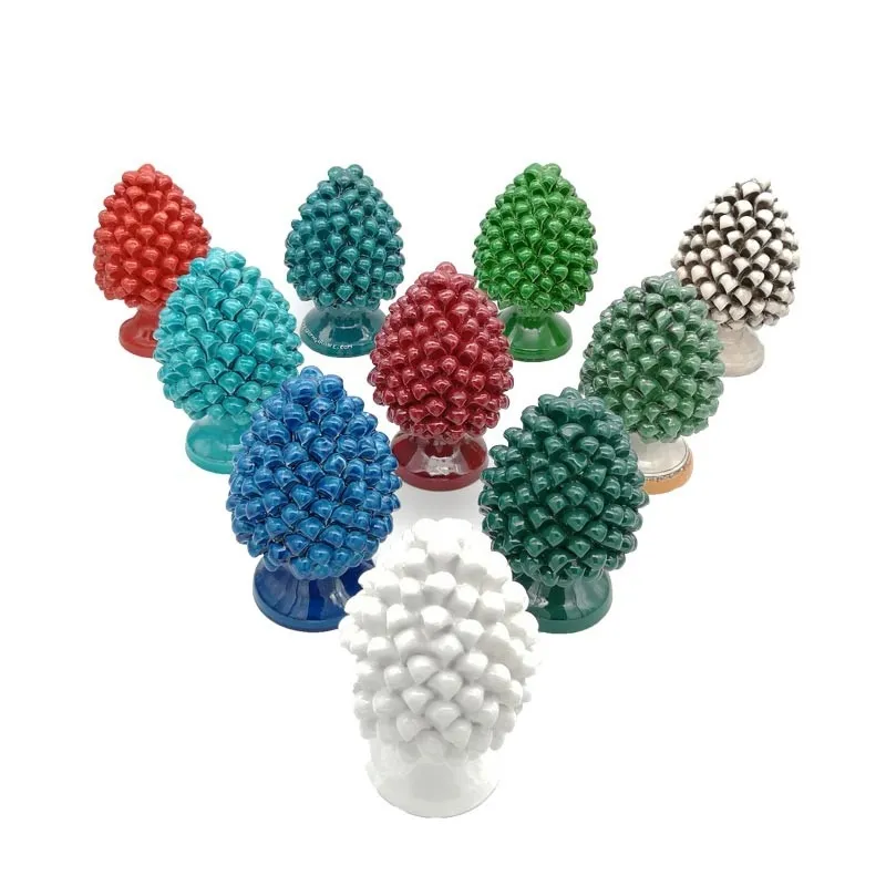 Pigna Ceramica cm 20 Siciliana di Caltagirone - Vari colori