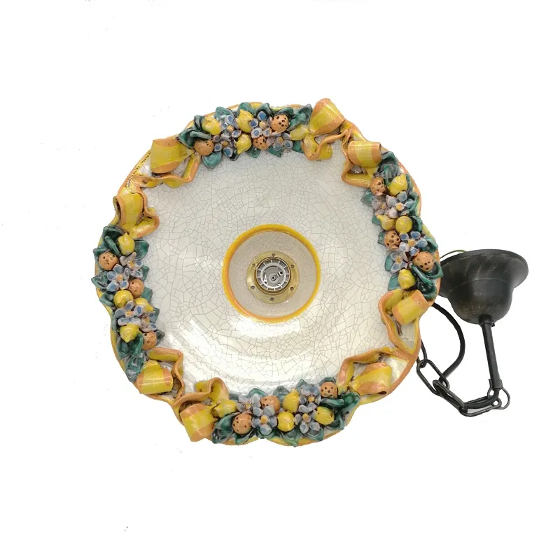 Lampadario ceramica  Limoni cm 35