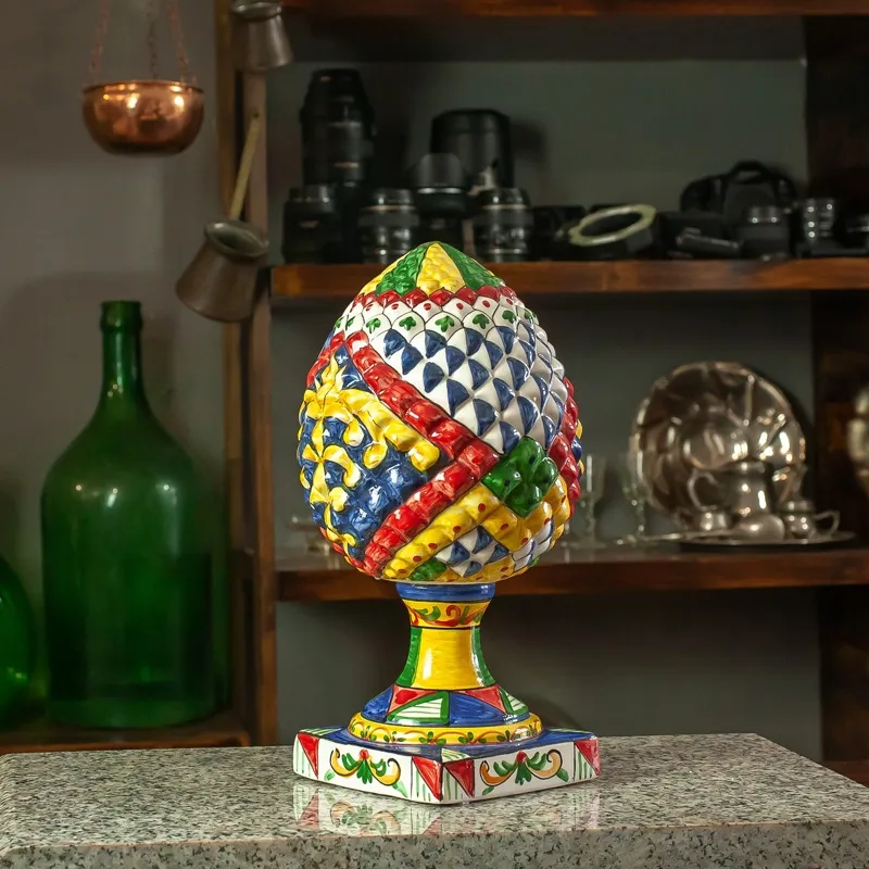 Pigna Media cm 35 Ceramica Caltagirone Colorata