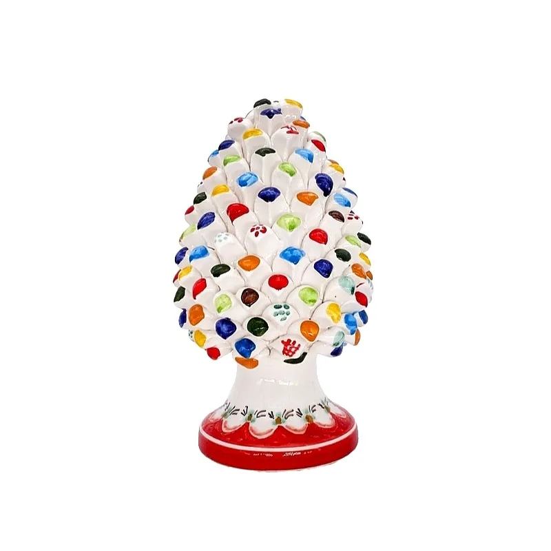 Pigna Ceramica cm 25 Siciliana Caltagirone Multicolor