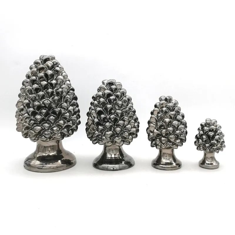 Pigne in Ceramica cm 10-25 serie “Luxury Platinum”- Varie Misure