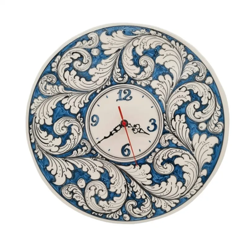 Orologio tondo Ceramica Siciliana Caltagirone 37 cm